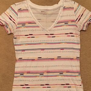 (Juniors) Aztec themed V-neck tee